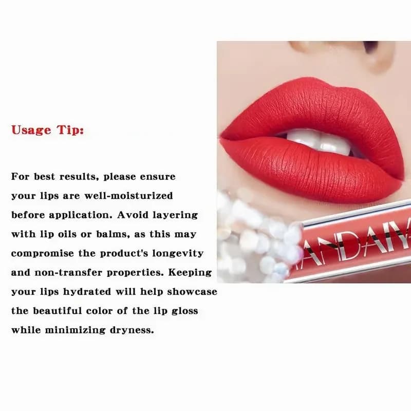 6-Color Long-Lasting Matte Lip Glaze Set - View 8