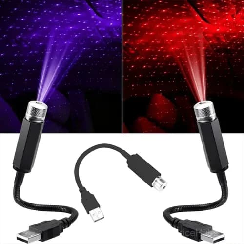 Mini LED Star Night Projection Lamp - Fuchsia, Two Colors - View 4