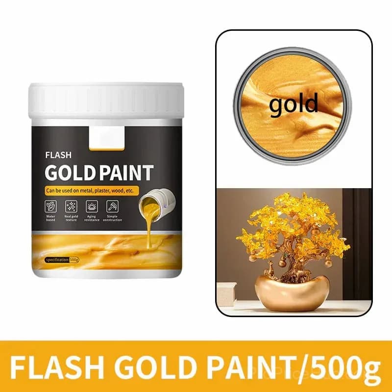 Water-Based Flash Gold Paint for Canvas, Wood & Ceramic - View 10