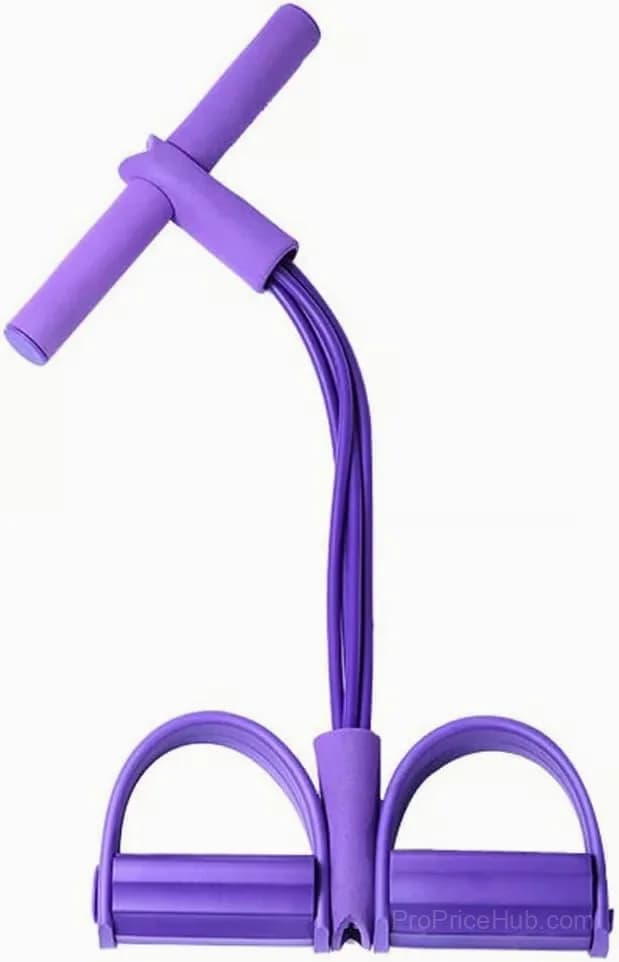 Multifunction Pedal Resistance Bands, Gray Pink/Purple, 2 Pcs - View 3