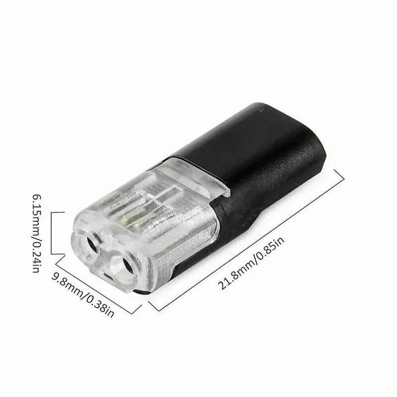 Double-Wire Push-In Wire Connectors with Locking Buckle, 10-Pack - View 3