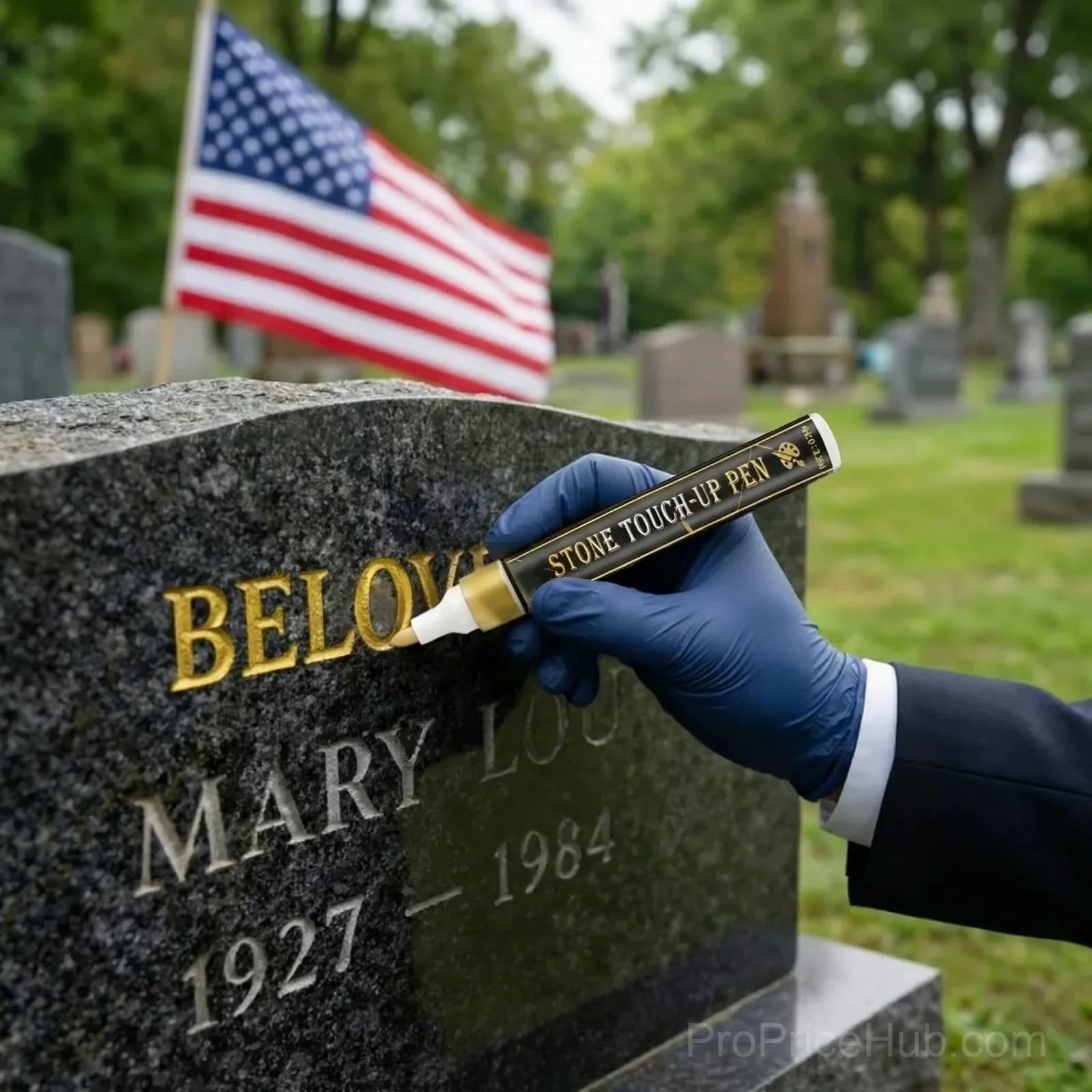 Gravestone Marker Pen for Restoring Faded Inscriptions - View 8