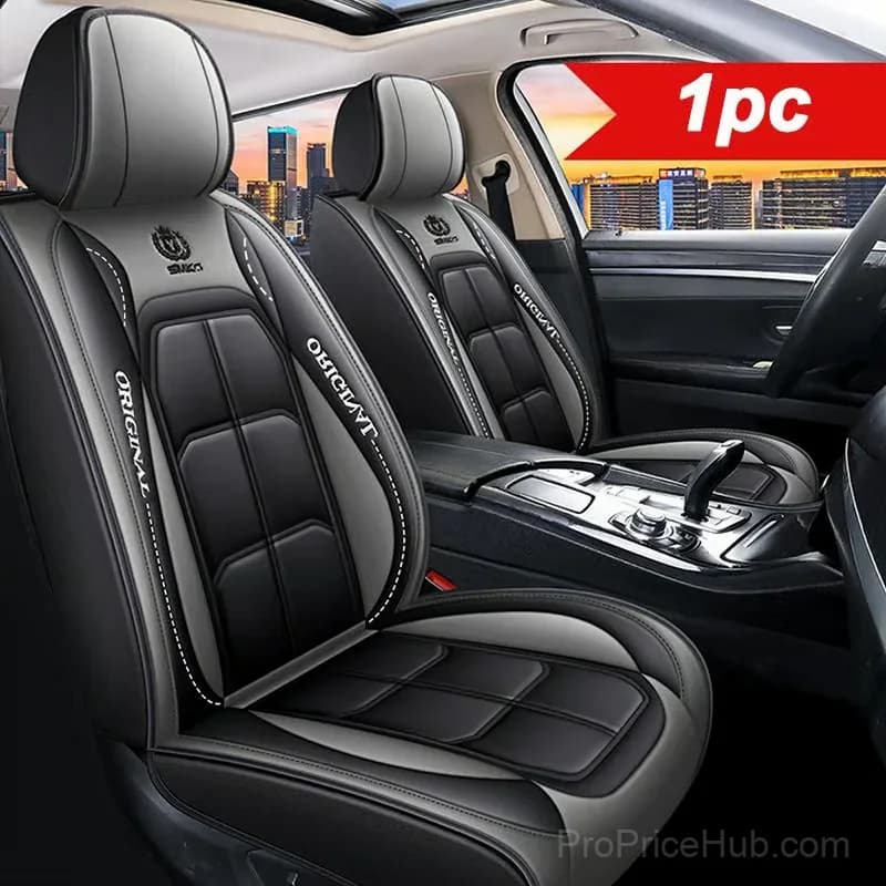 PU Leather Front Car Seat Covers, Universal Fit, Red - View 8