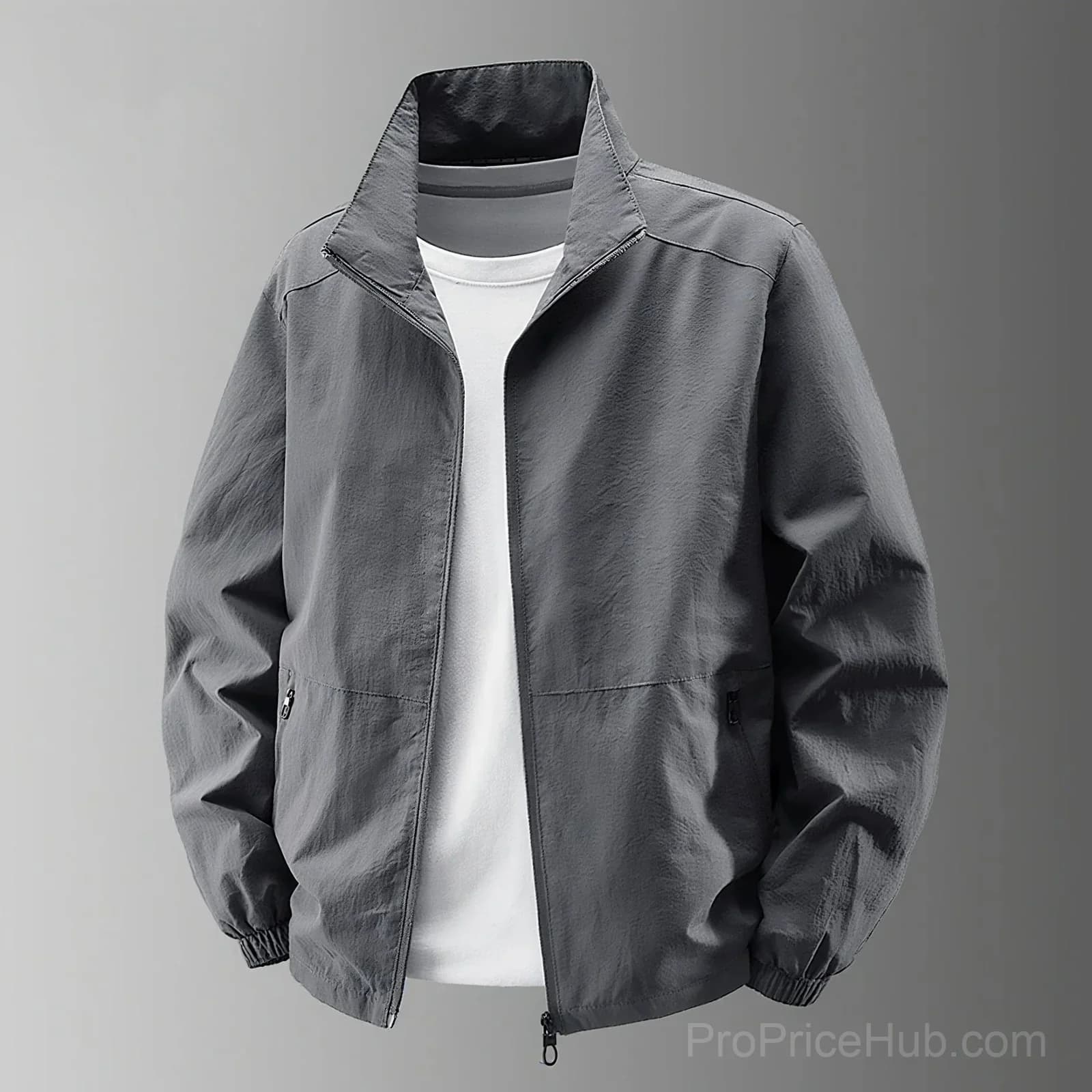 Men's Big & Tall Quick-Dry Standing Collar Outdoor Jacket M-5XL - View 4