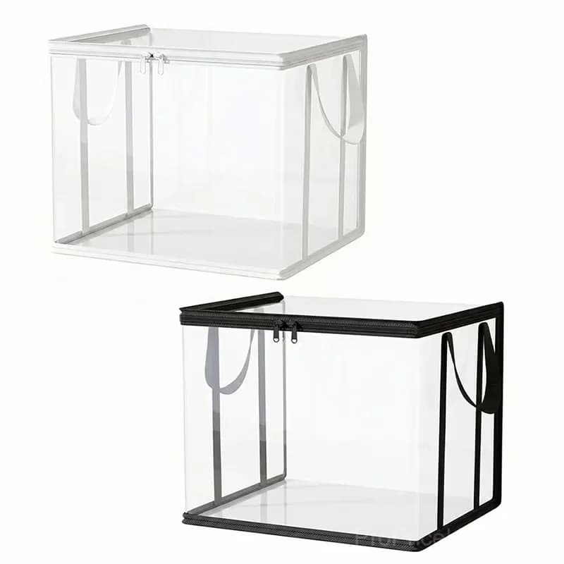 Heavy-Duty Clear PVC Storage Bag, Black, 1 Pack - View 7