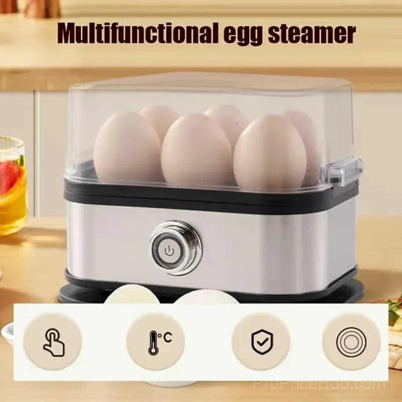 Multifunctional 110V Egg Steamer with Clear Lid, No Opener - View 6