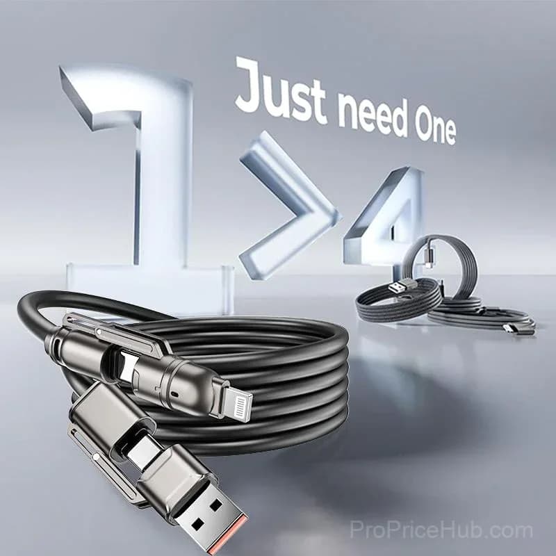 4-in-1 USB Charging Cable, 240W Fast Charging - View 4