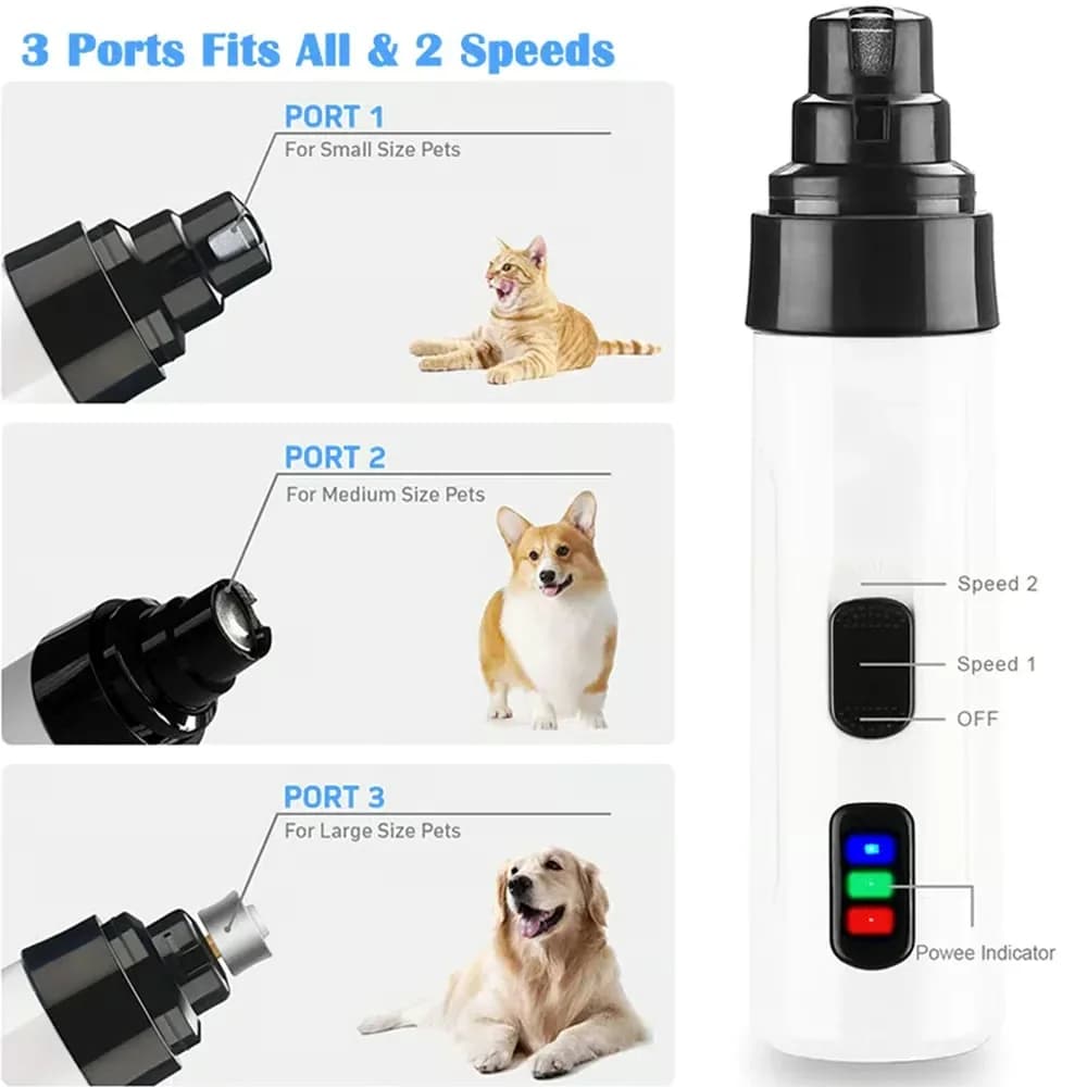 Rechargeable USB Electric Pet Nail Grinder for Grooming - View 5