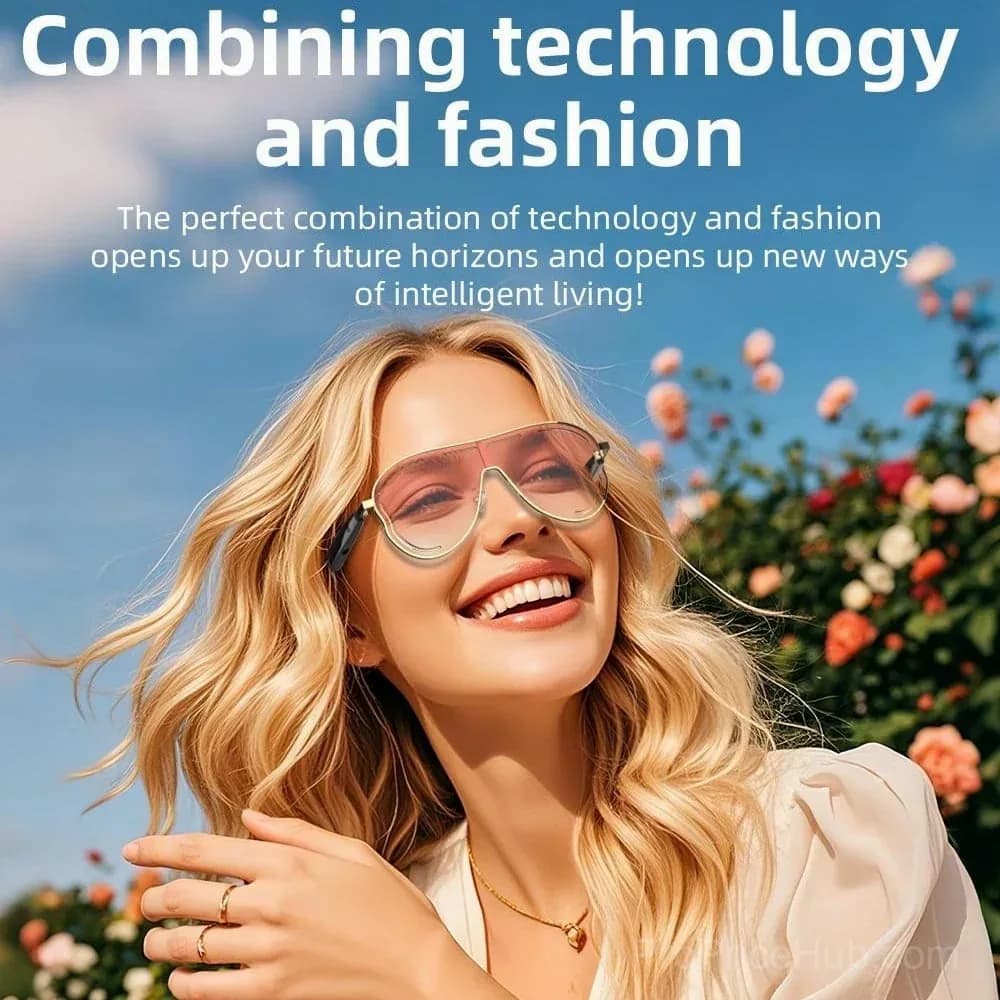 Smart Bluetooth 5.4 Audio Sunglasses – Open-Ear, UV & Blue Light Protection - View 11