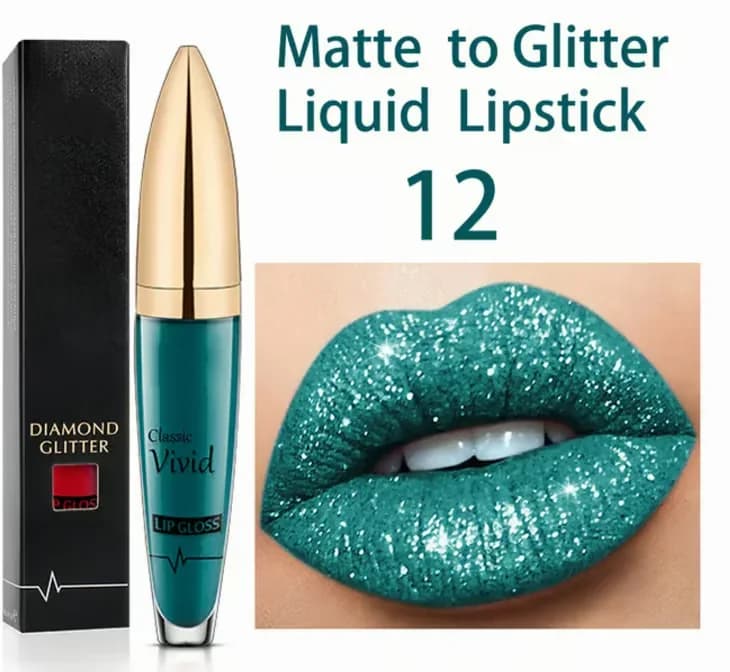 Diamond Lip Gloss Matte to Glitter Liquid Lipstick Waterproof 01 - View 15