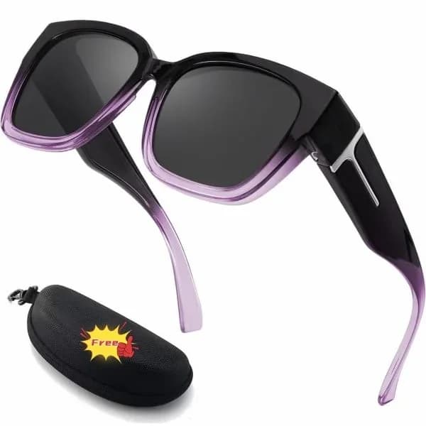 Polarized Fit Over Sunglasses for Women – UV400 Floral Frame - View 11