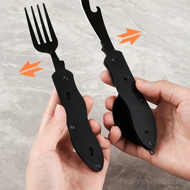 4-in-1 Outdoor Folding Multifunctional Tableware Set - View 6