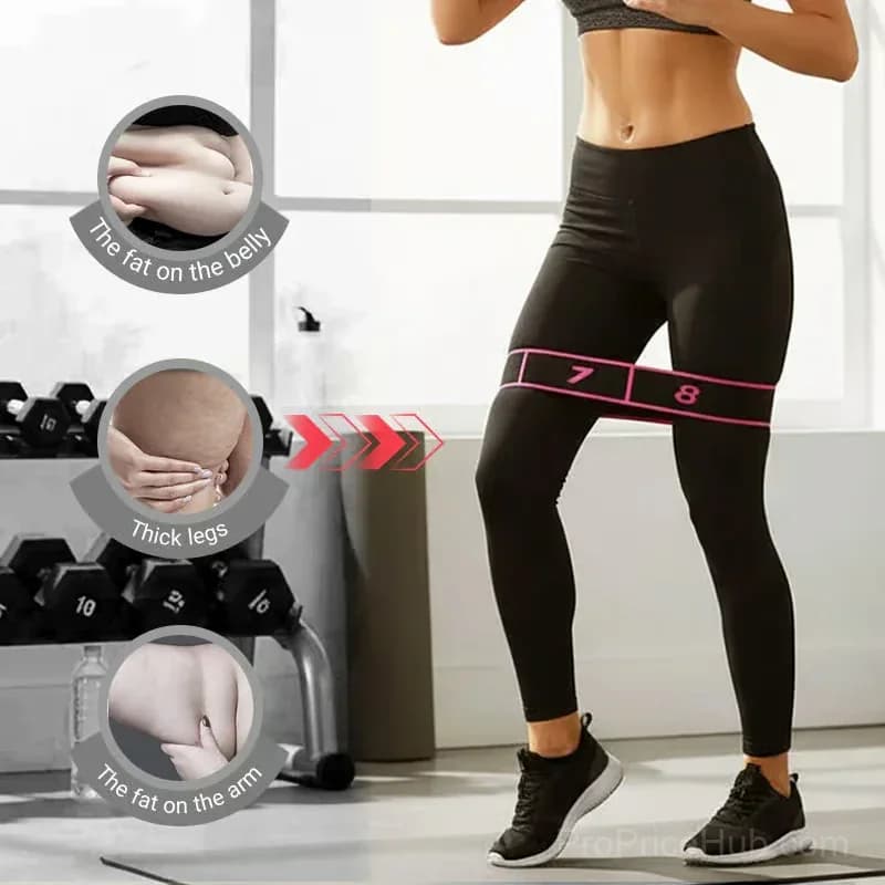 Resistance Band for Fitness and Yoga, Red, No Rear Strap - View 3