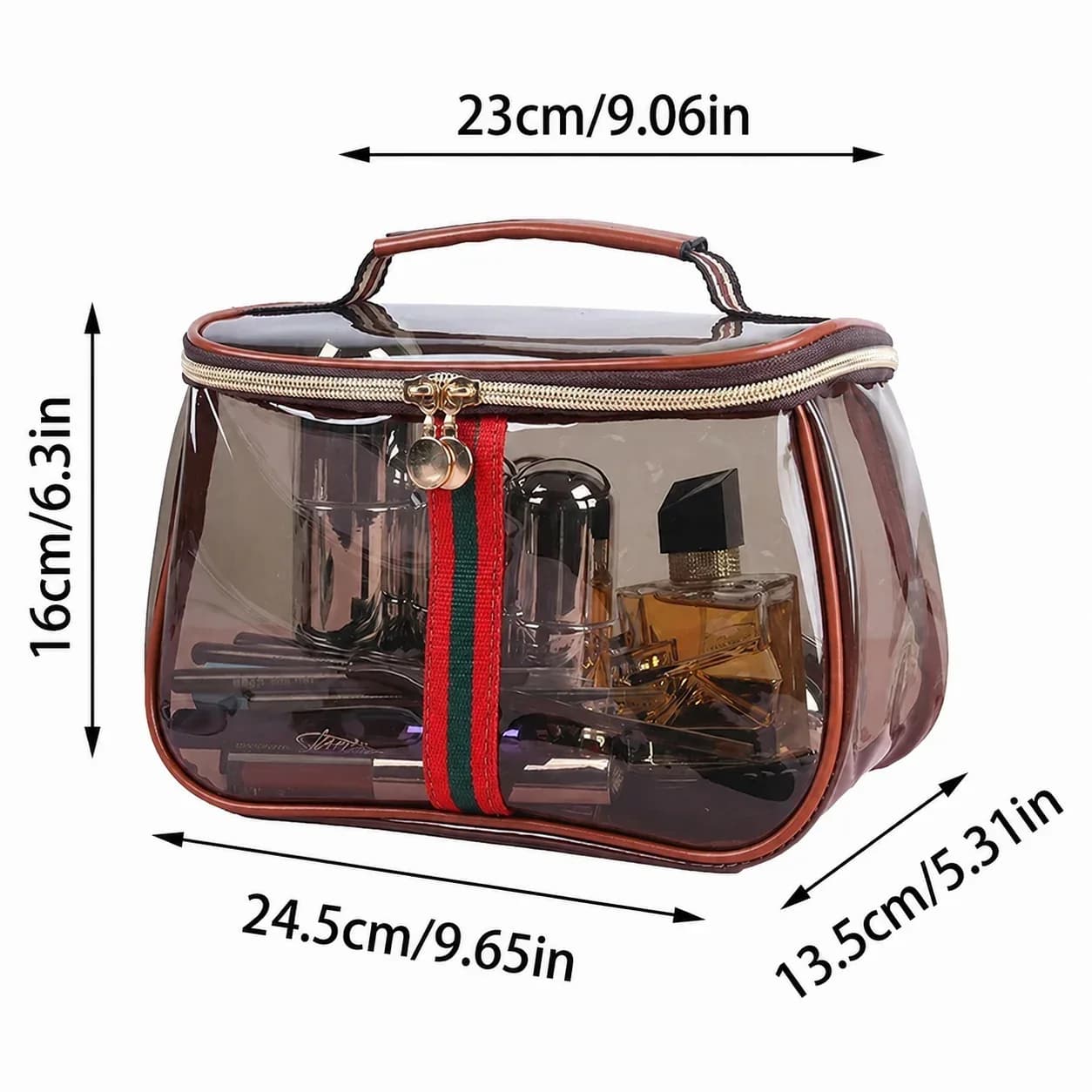 3-Piece Retro Vintage Vanity Bag Set, Large Capacity Makeup Organizer - View 9