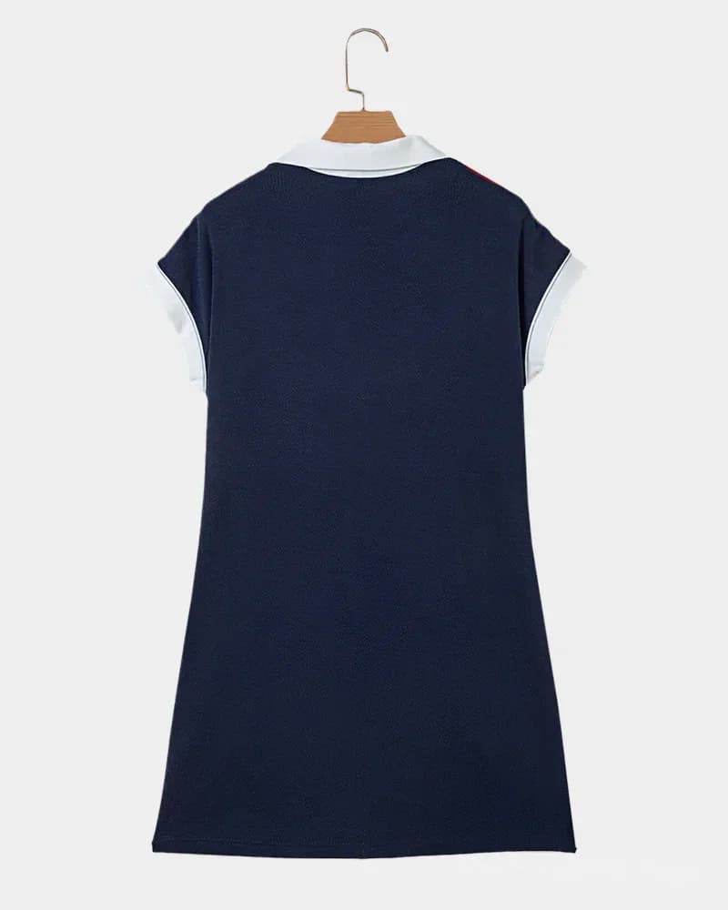 Women's Striped Shift Mini Dress - View 15