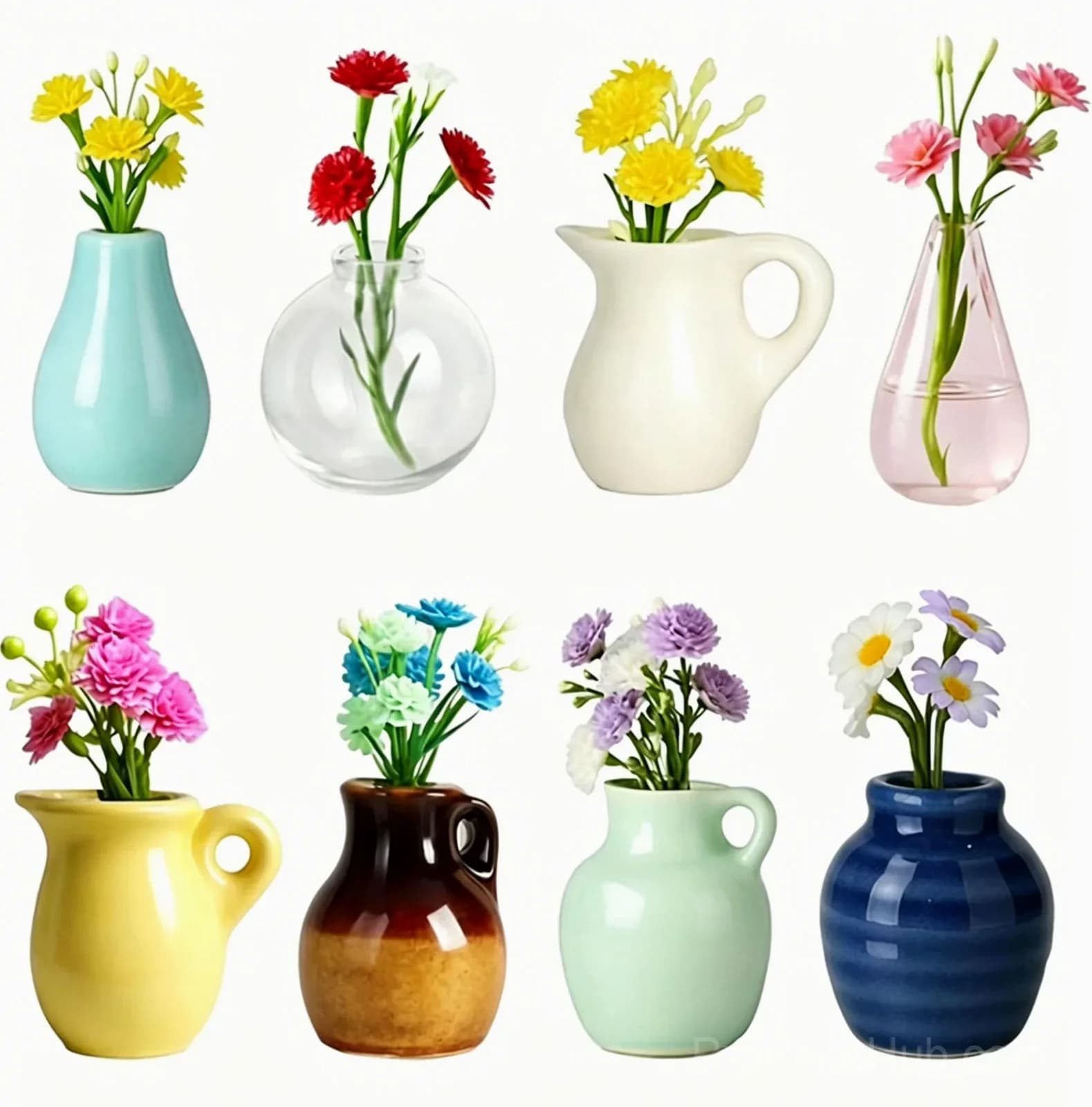Mini Ceramic Vase Fridge Magnet - Small Home Decor Accent - View 16