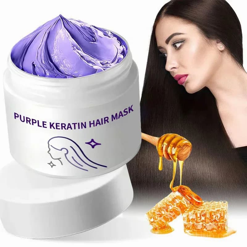 Purple Keratin Hair Mask for Blonde, Silver & Gray Hair, 100g - View 14