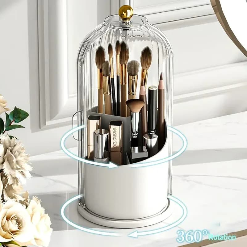 Sliding Lid Toothbrush Organizer, White - View 5