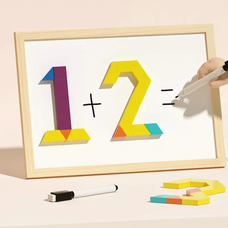 Wooden Magnetic Pattern Block Puzzle Set, 180 Pieces - View 4