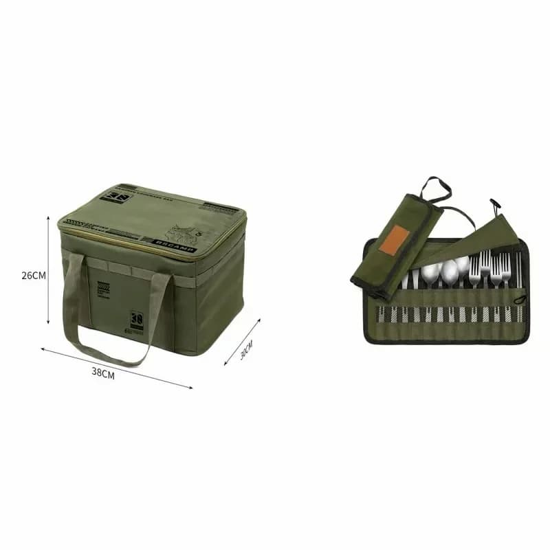30L Waterproof Outdoor Folding Storage Bag, Khaki - View 24
