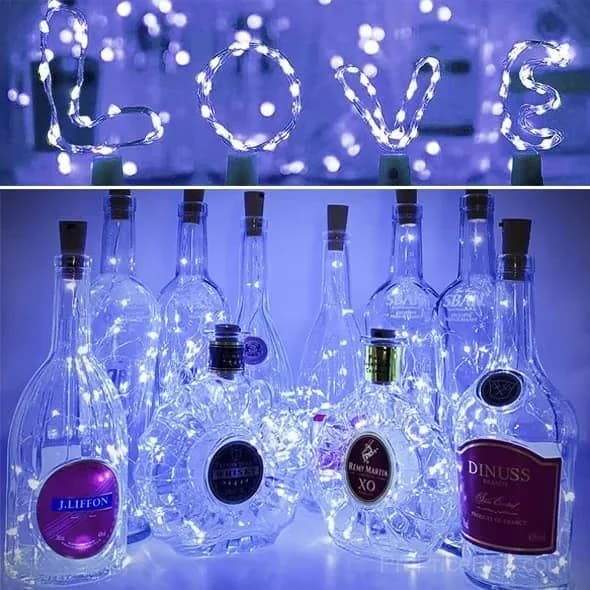 Multicolor Battery-Operated Bottle Lights with Replaceable Batteries - View 5