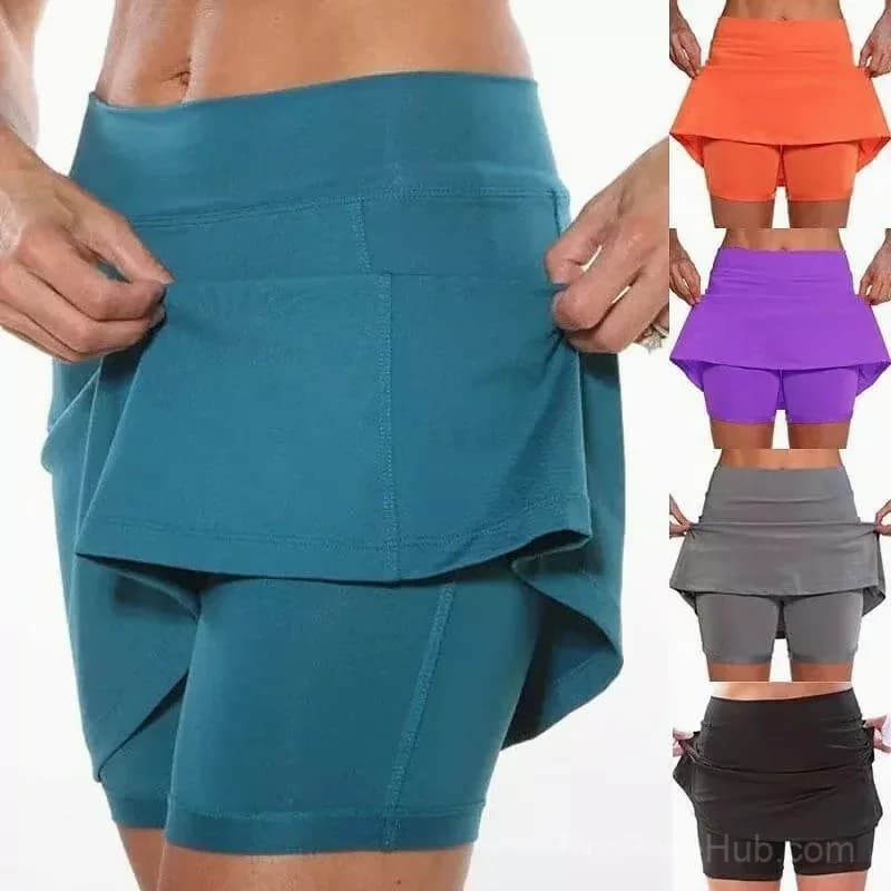 Anti-Chafing Active Skort, Black, Size S (UK 2-4) - View 2
