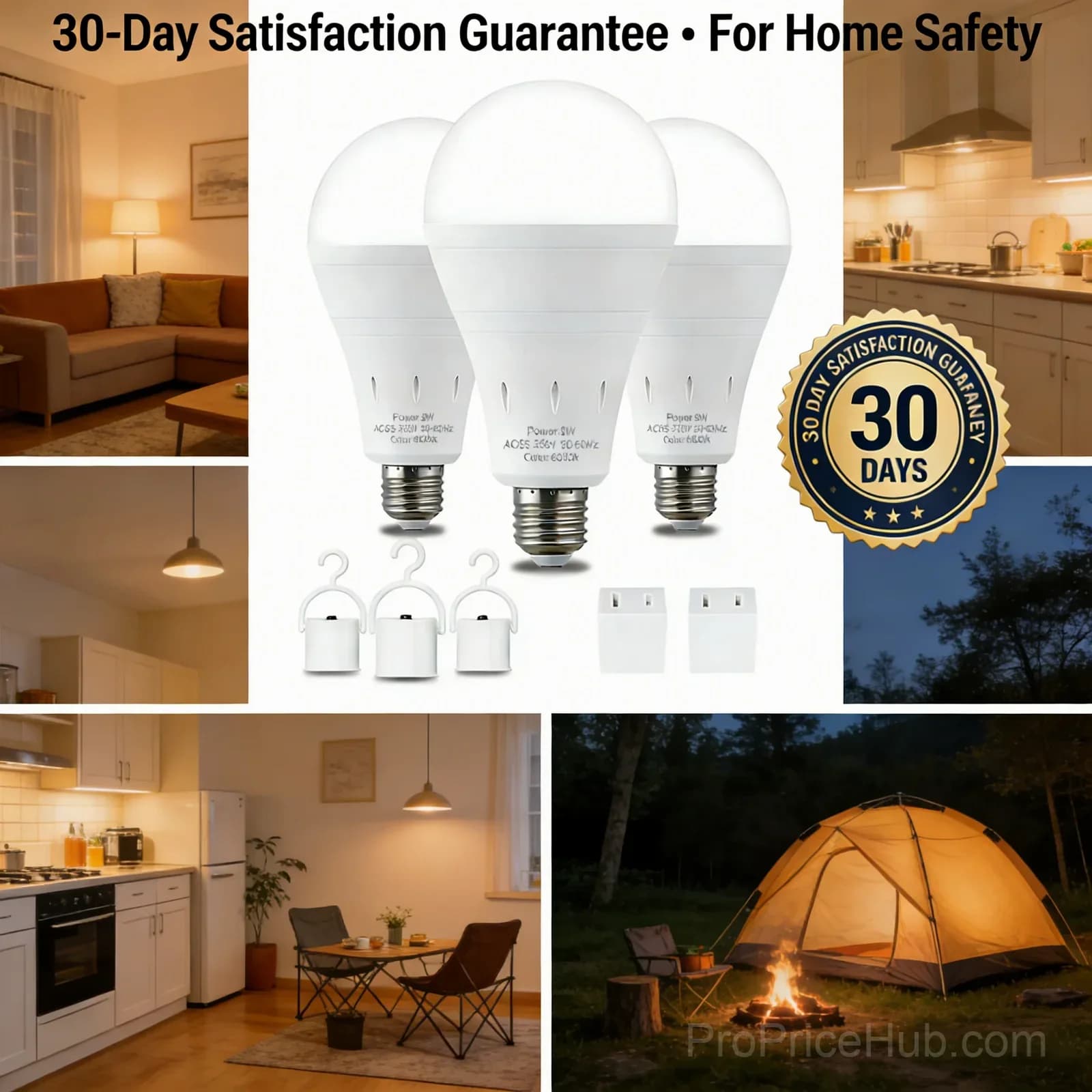 Rechargeable LED Emergency Light Bulb, 1-Pack - View 9
