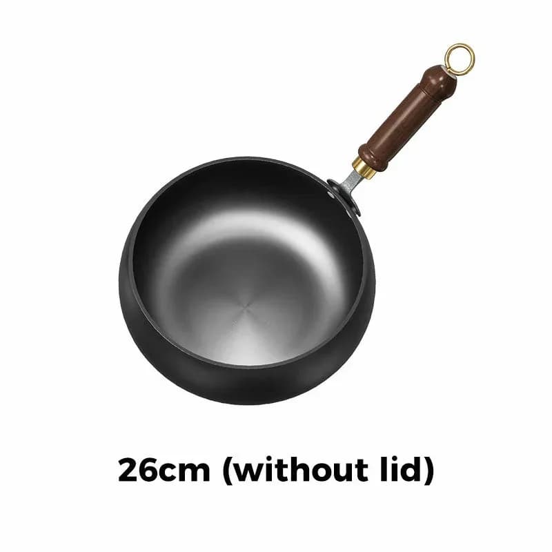 Uncoated Thick Iron Pot with Glass Lid, 24cm - View 12
