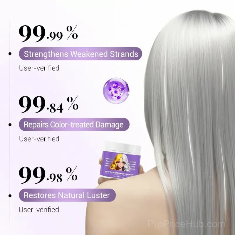 Anti-Yellowing Purple Hair Mask, 100g - View 6