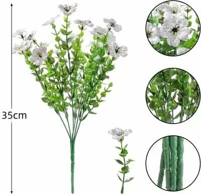High-Quality Artificial Flowers, 6 Pieces for One Pot, All Colors - View 2