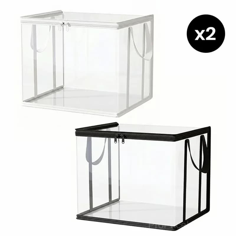 Heavy-Duty Clear PVC Storage Bag, Black, 1 Pack - View 8