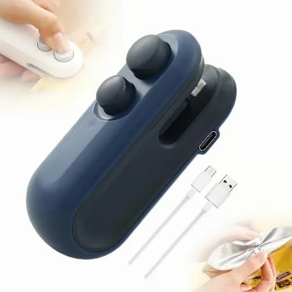 2-in-1 Mini Bag Sealer, White/Blue, 2-Pack - View 15