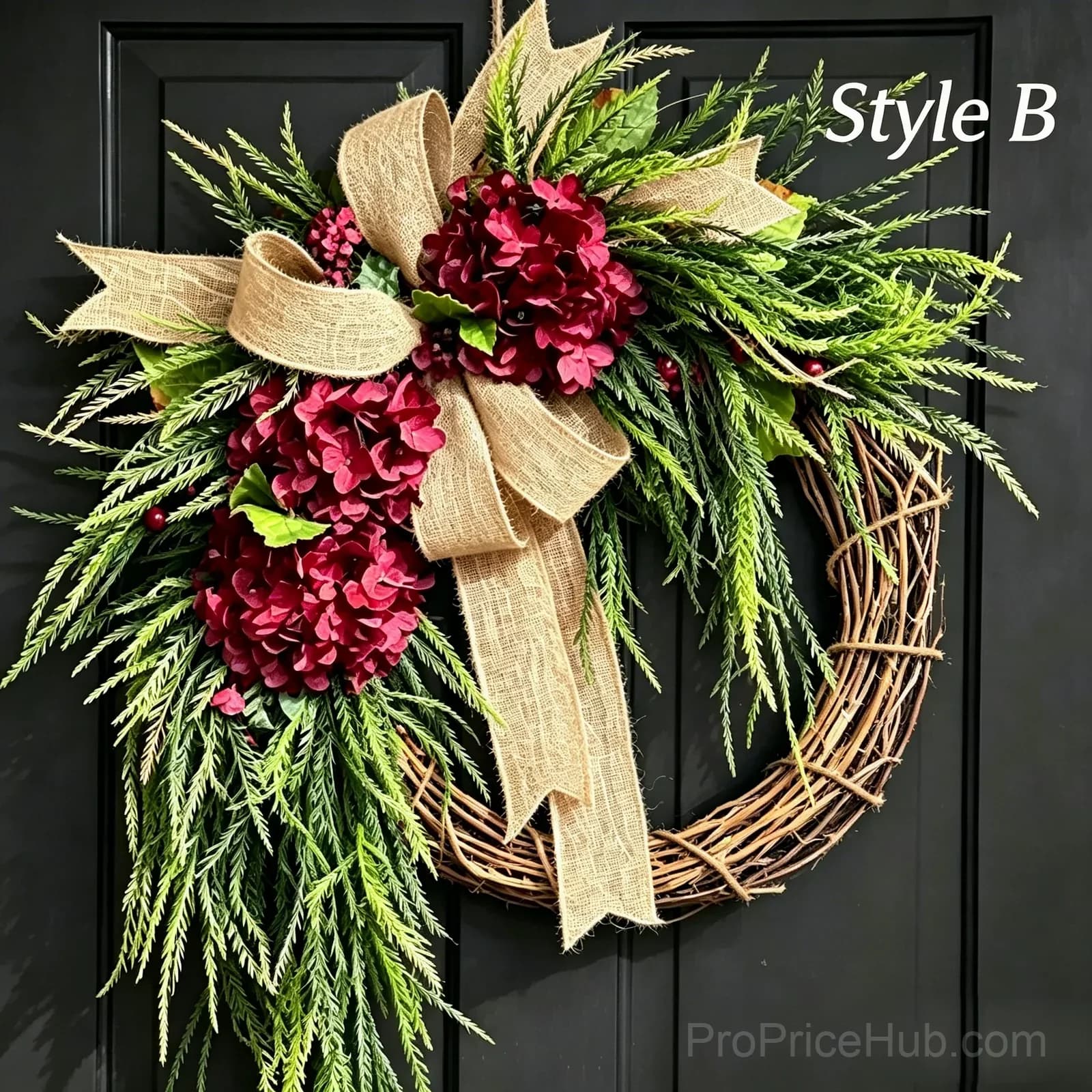 Handcrafted Hydrangea Wreath – All-Season Front Door Decor - View 11