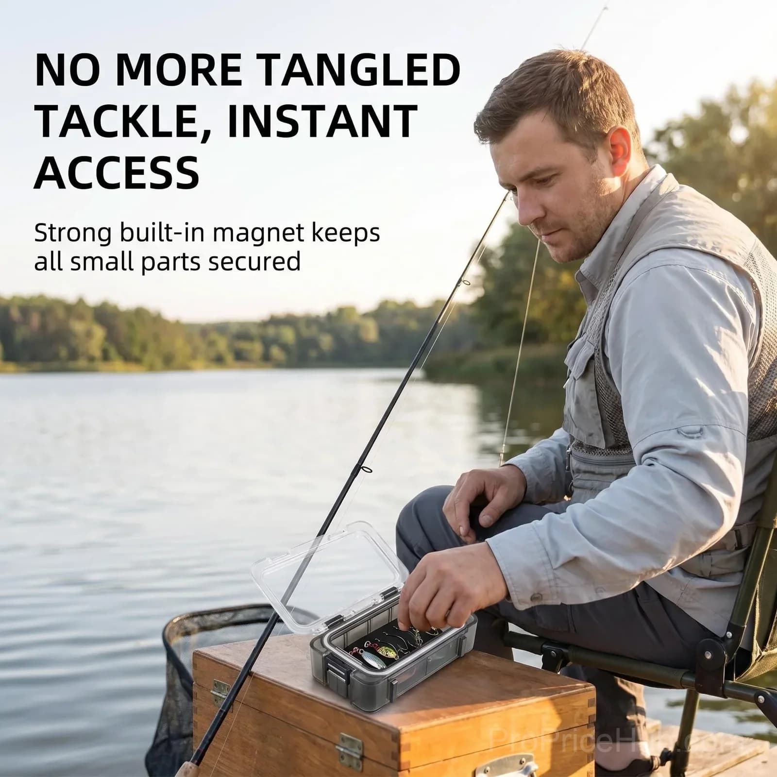 Magnetic Waterproof Fishing Tackle Storage Box - View 3