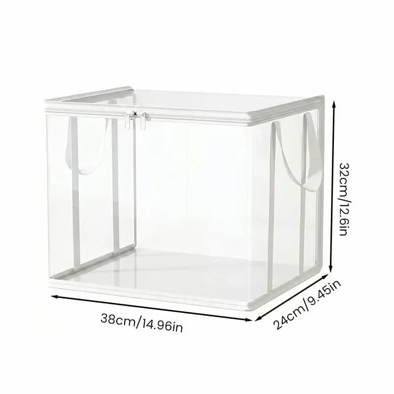 Heavy-Duty Clear PVC Storage Bag, White, 1 Pc - View 2