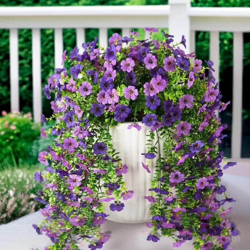 Outdoor Cascading Daisy & Eucalyptus Artificial Flowers, UV Resistant - View 7