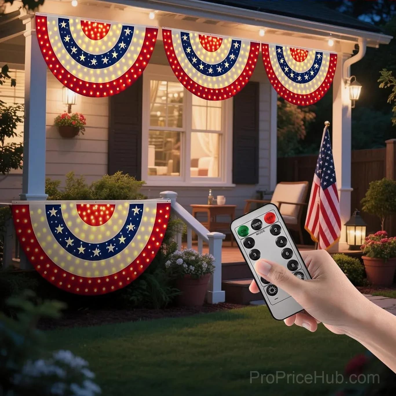 3 x 6 Ft LED Patriotic Bunting Banner for America’s 250th - View 11