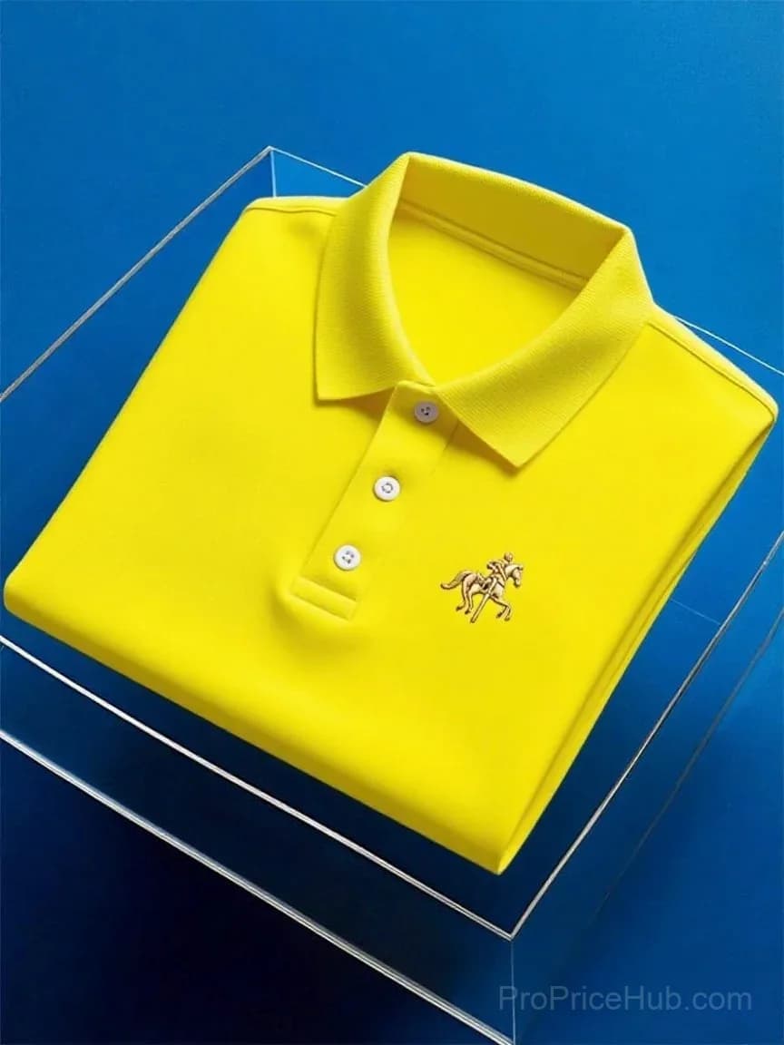 Men's Business Casual Button Short Sleeve Polo Shirt - View 3