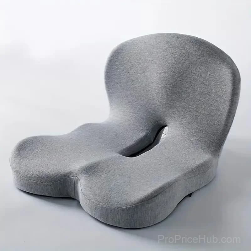 Ergonomic Non-Slip Memory Foam Car Seat Cushion, Black/Gray - View 10