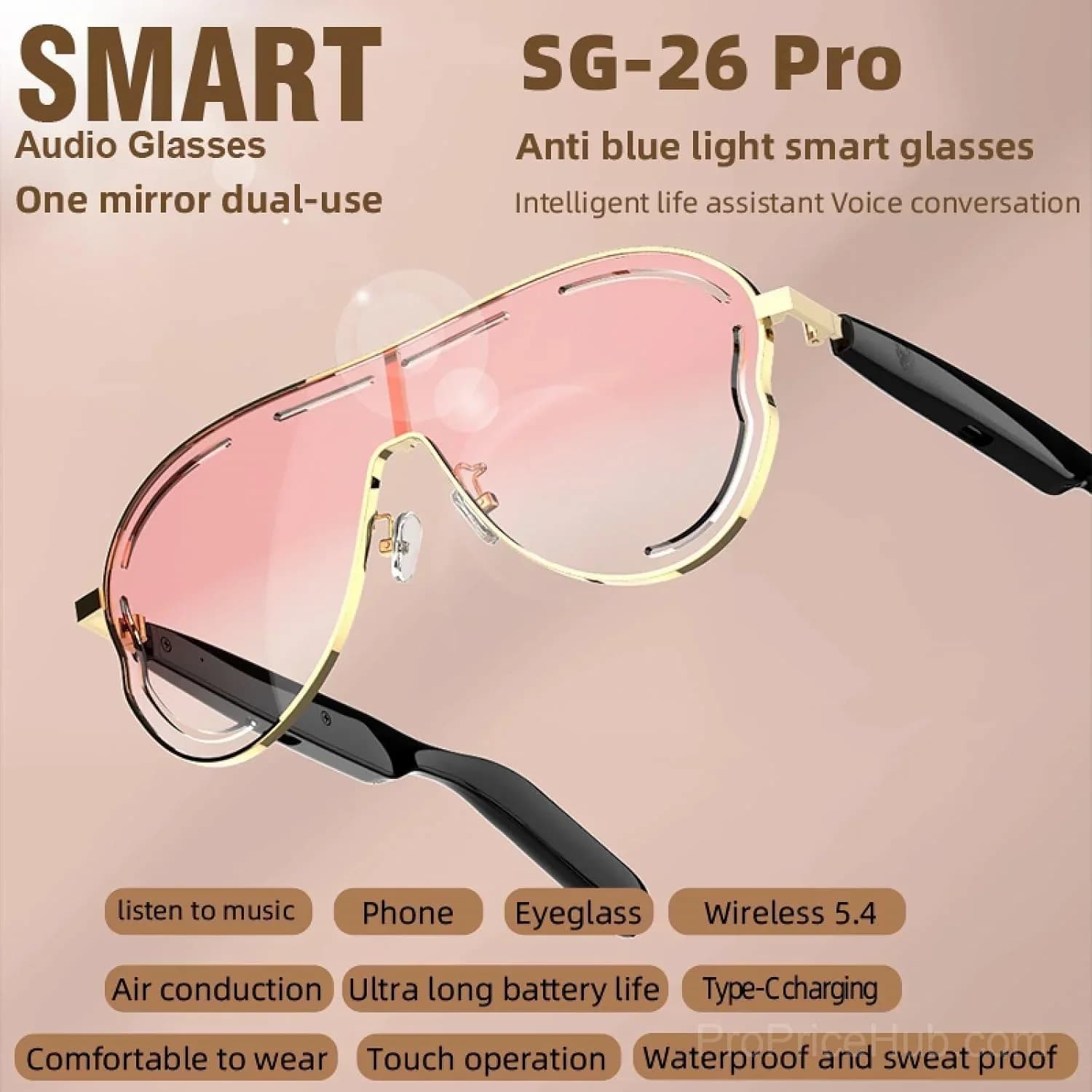 Oversized Luxury Shield Sunglasses - View 2