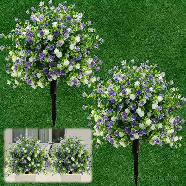 Artificial Potted Trees with Ground Stakes - View 7