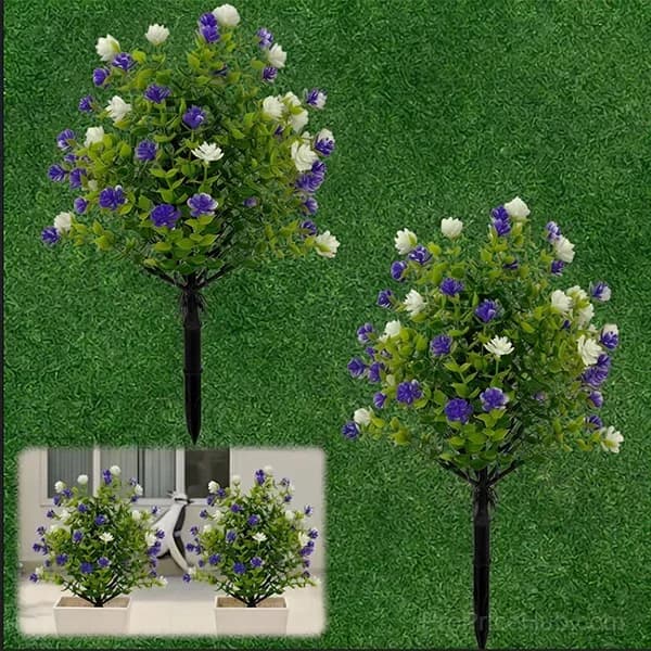 Artificial Potted Trees with Ground Stakes - View 3