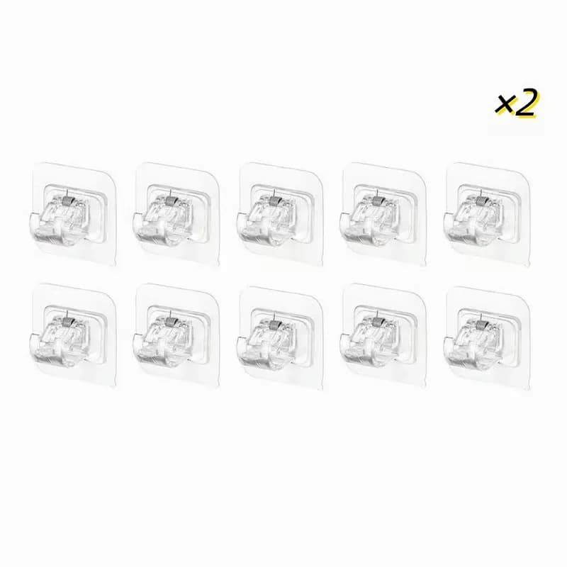 Transparent Hanging Rod Clips, 6-Pack - View 3
