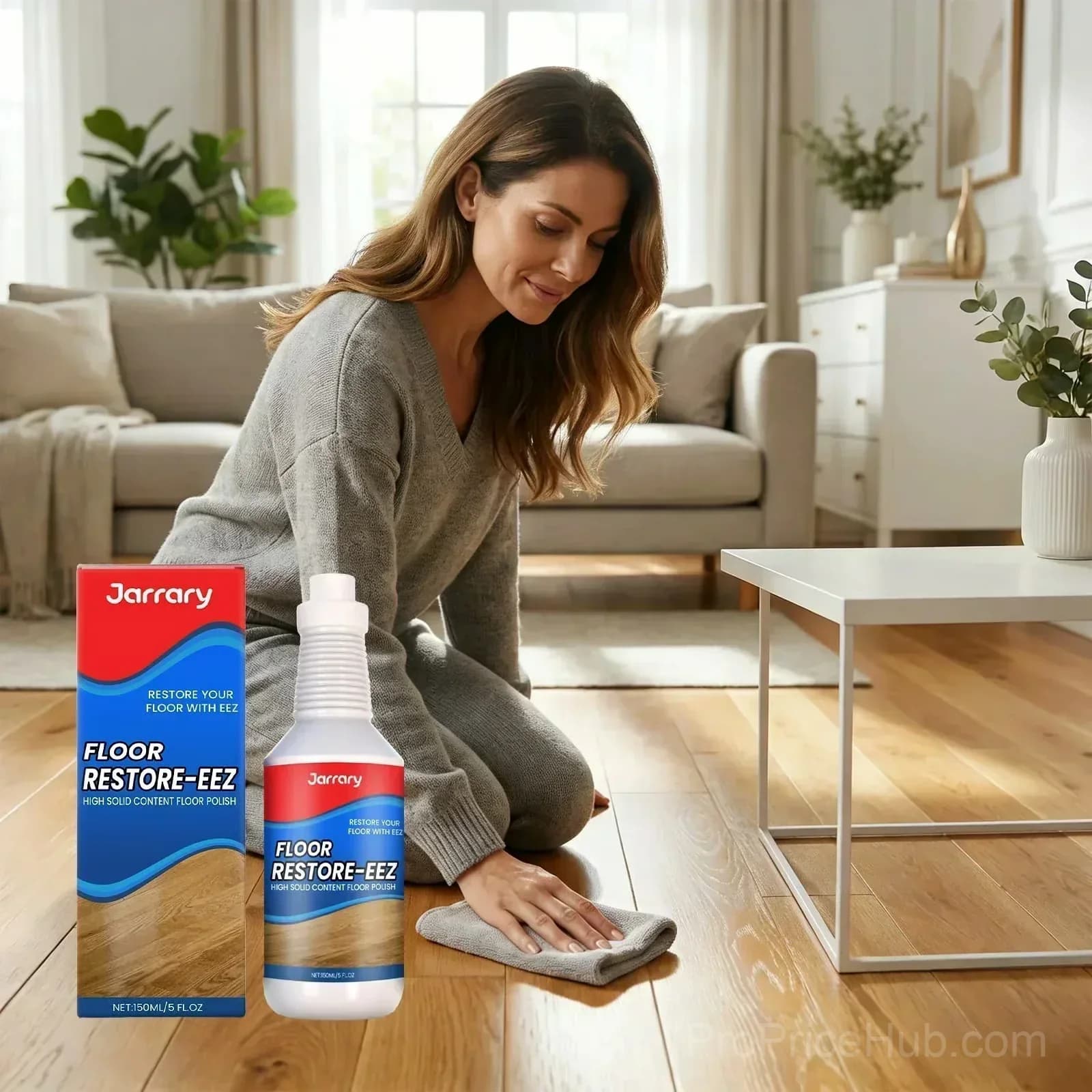 Instant Floor Renew High-Gloss Floor Polish Set with Nano Sponge - View 2