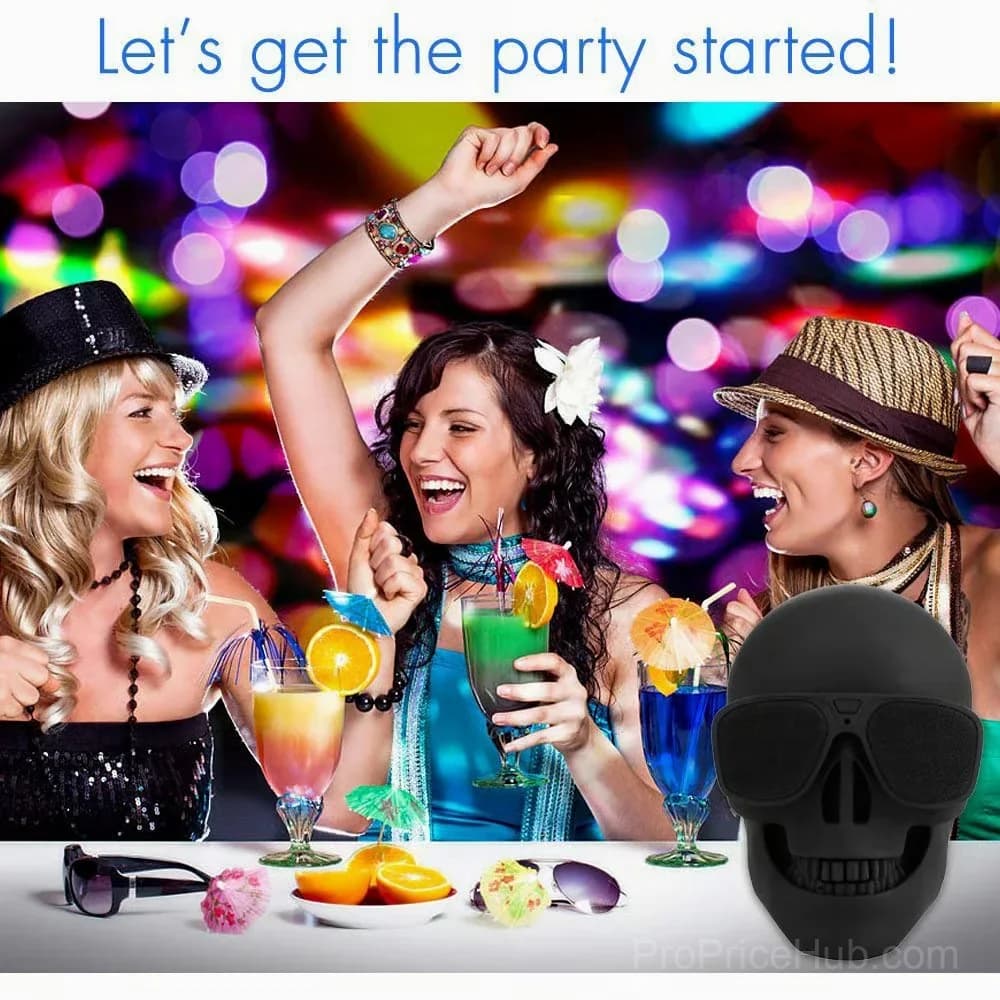 Skeleton Bluetooth Speaker, Black Frosted, Small - View 6