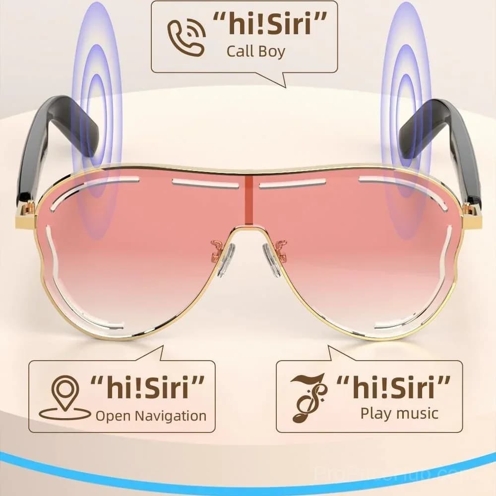 Smart Bluetooth 5.4 Audio Sunglasses – Open-Ear, UV & Blue Light Protection - View 7