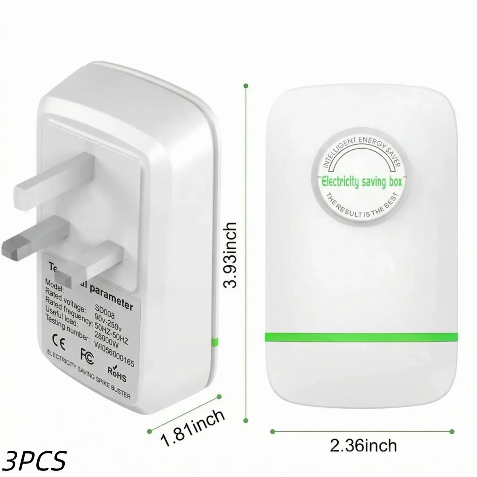 Household Energy-Saving Device with US Plug, 1 Pack - View 2