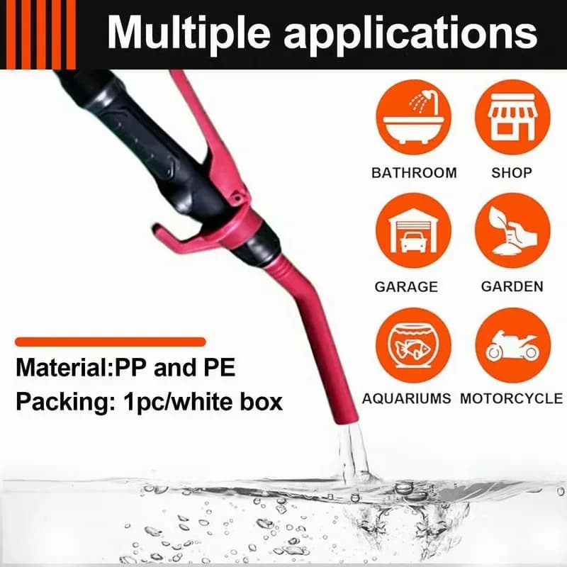 Battery-Powered Portable Water Pump, Irrigation, Orange - View 3