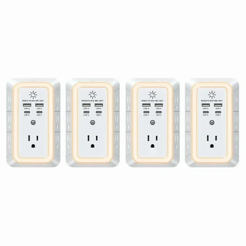 10-in-1 ETL-Certified Surge Protector, 1 Pack - View 3