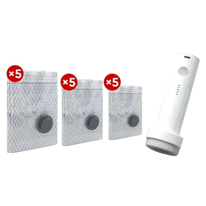 Cordless Travel Vacuum Storage Bag Set with Electric Air Pump - View 4